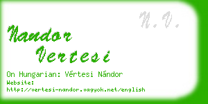 nandor vertesi business card